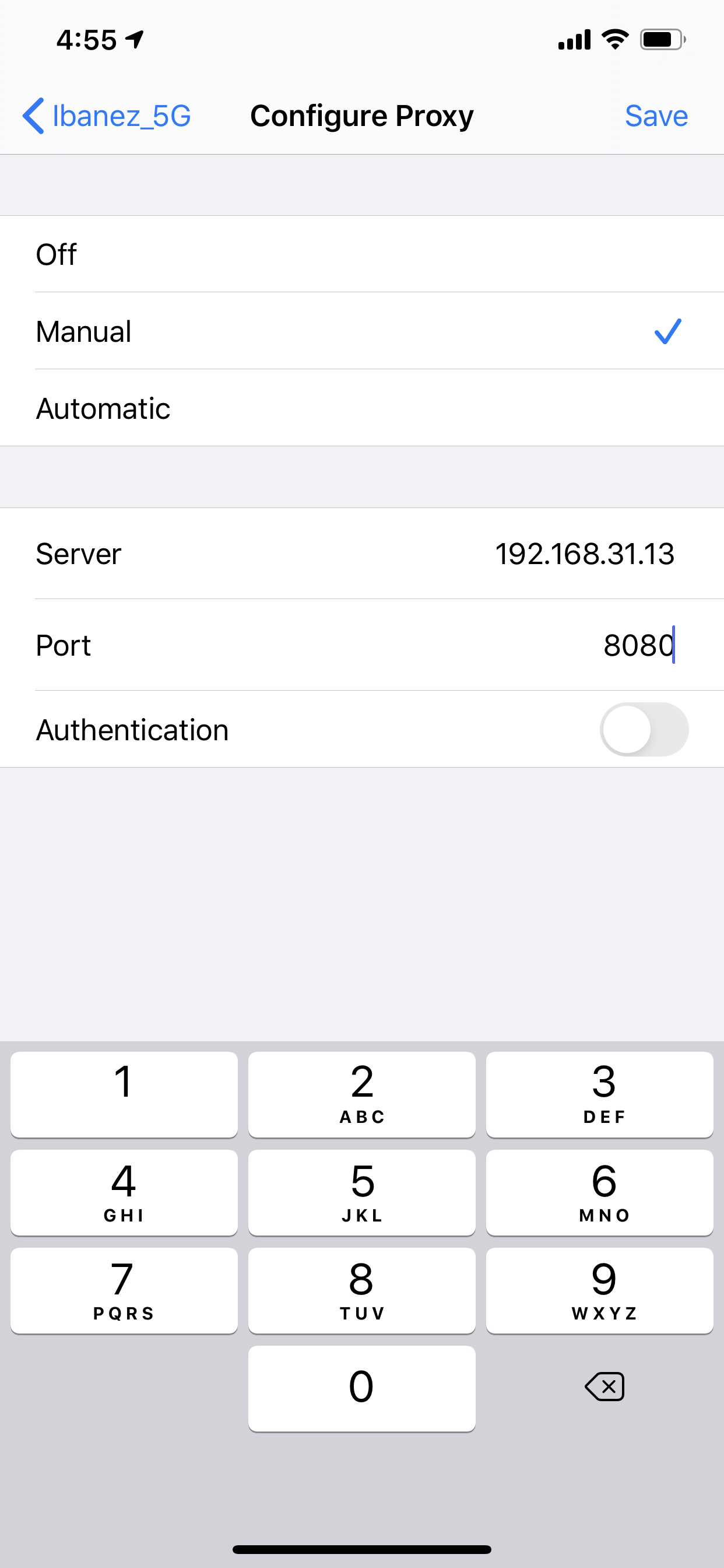 Proxy Settings