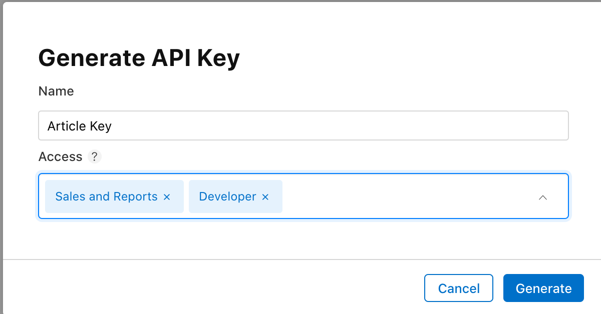 Configuring an API Key