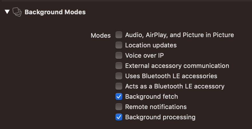 Background Modes