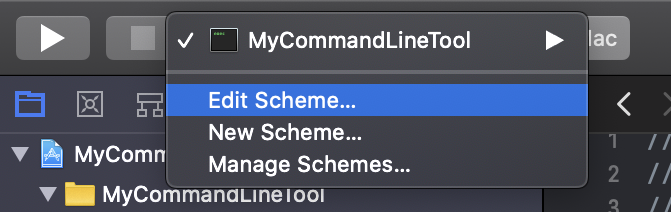 Edit Scheme Option