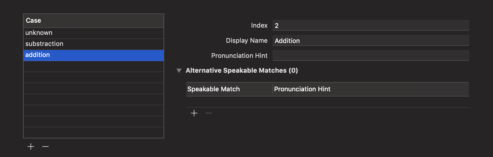 Shortcut Enum Configurations